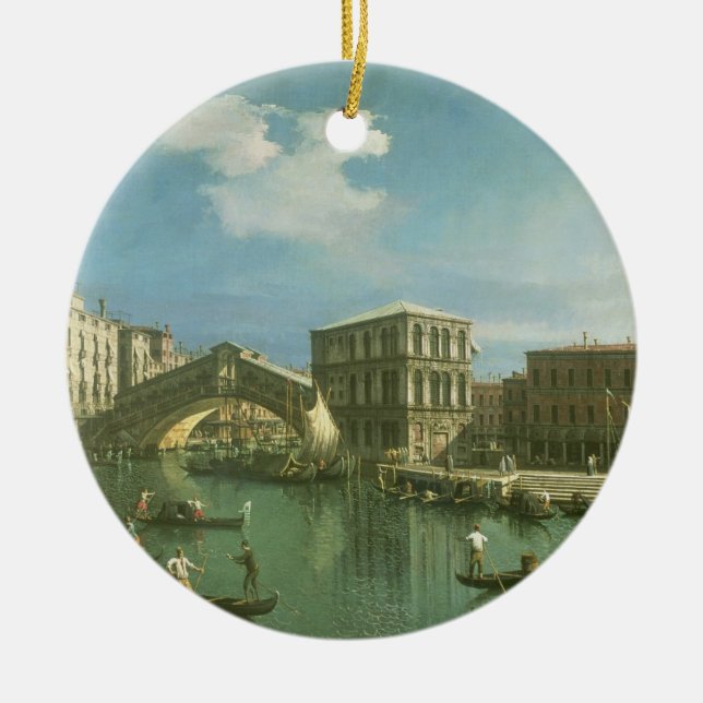 Rialtoen överbryggar, Venedig Julgransprydnad Keramik (Framsidan)