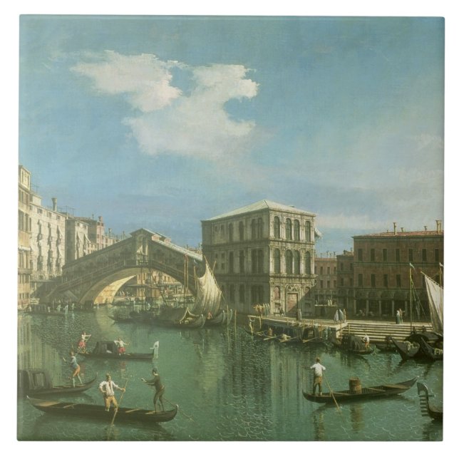 Rialtoen överbryggar, Venedig Kakelplatta (Framsidan)