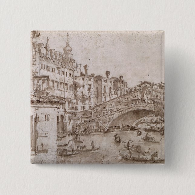 Rialtoen överbryggar, Venedig Knapp (Framsida)