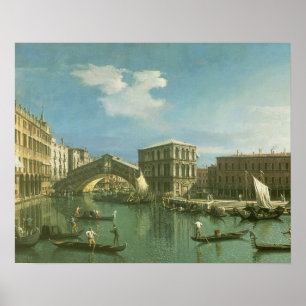 Rialtoen överbryggar, Venedig Poster