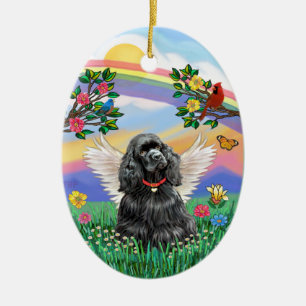 Rianbow Life - Black Cocker Spain Julgransprydnad Keramik