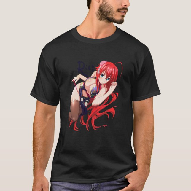 Rias Gremory Oppai Ecchi High School DxD T Shirt (Framsida)