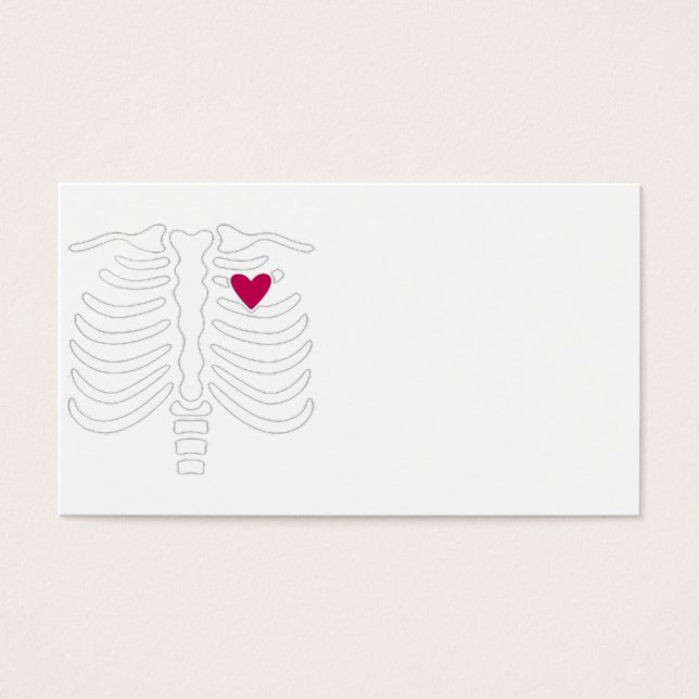 Rib Cage and Heart Visitkort (Framsidan)