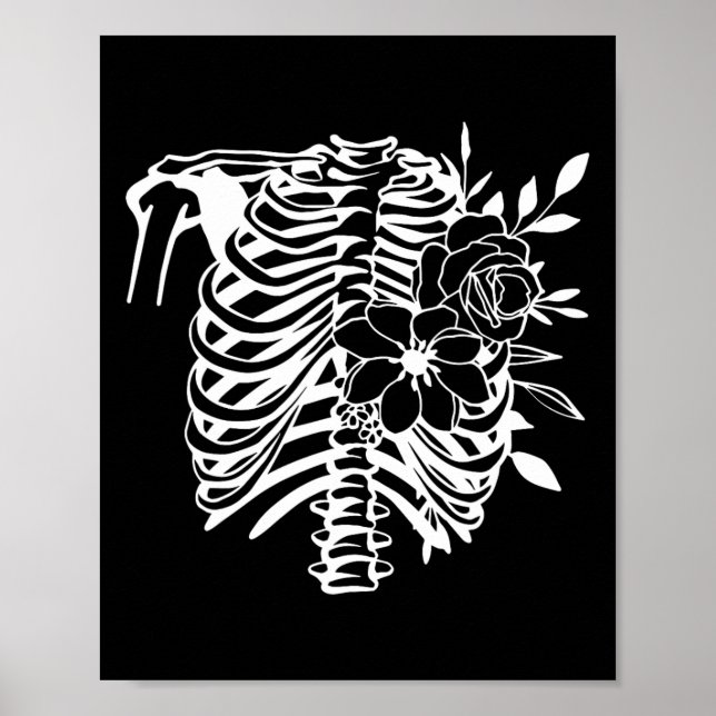 Rib Cage Flower Easy Halloween Costume 1 Poster (Framsidan)