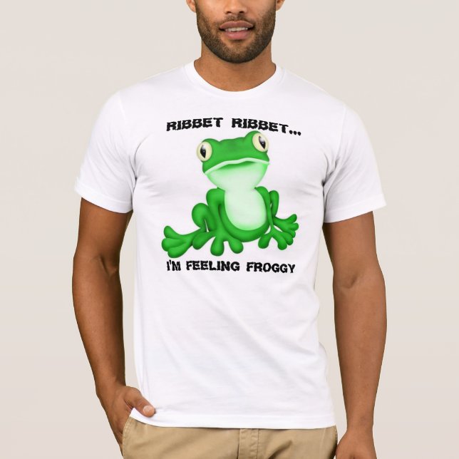 Ribbet-band.. Jag känner Froggy T-shirt (Framsida)