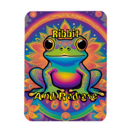 Ribbit and Radiate Boho Frog Groovy Vibes Magnet