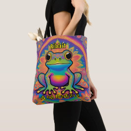 Ribbit and Radiate Boho Frog - Psychedelic Boho Tygkasse