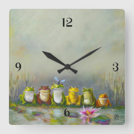 Ribbit-floden Fyrkantig Klocka