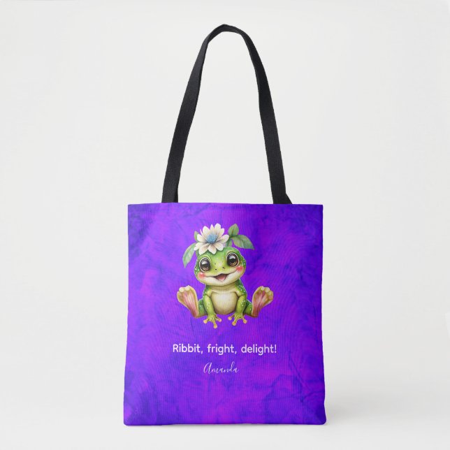 Ribbit Fright Delight Halloween Frog Tygkasse (Framsida)