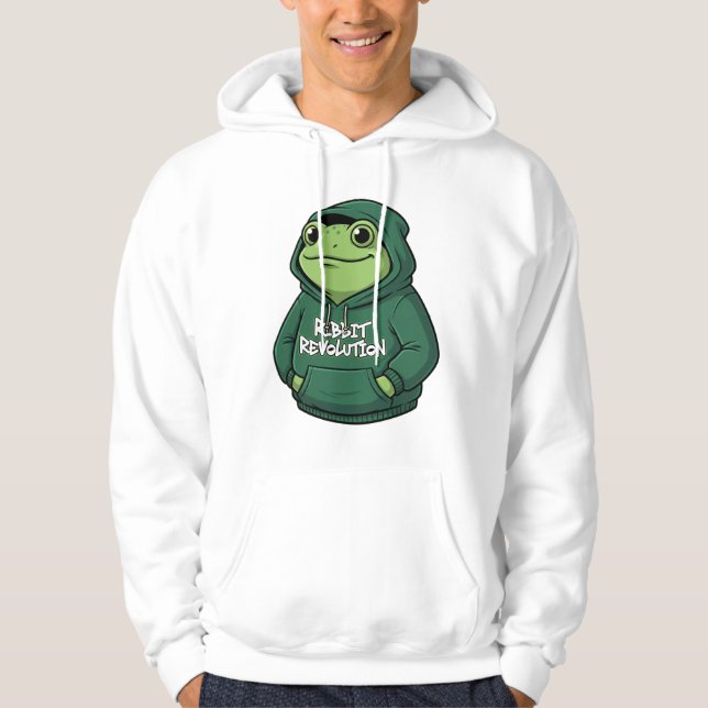 Ribbit Revolution Frog Hoodie – Whimsical Amphibia (Framsida)