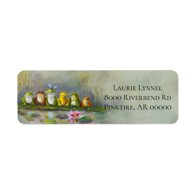 Ribbit River Returadress Etikett (Framsidan)