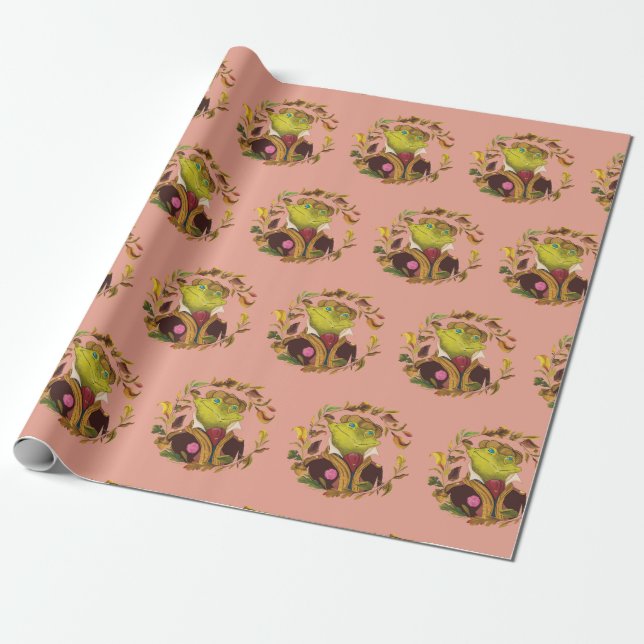 Ribbitson Helgdag Wrapping Papper Presentpapper (Utrullad)