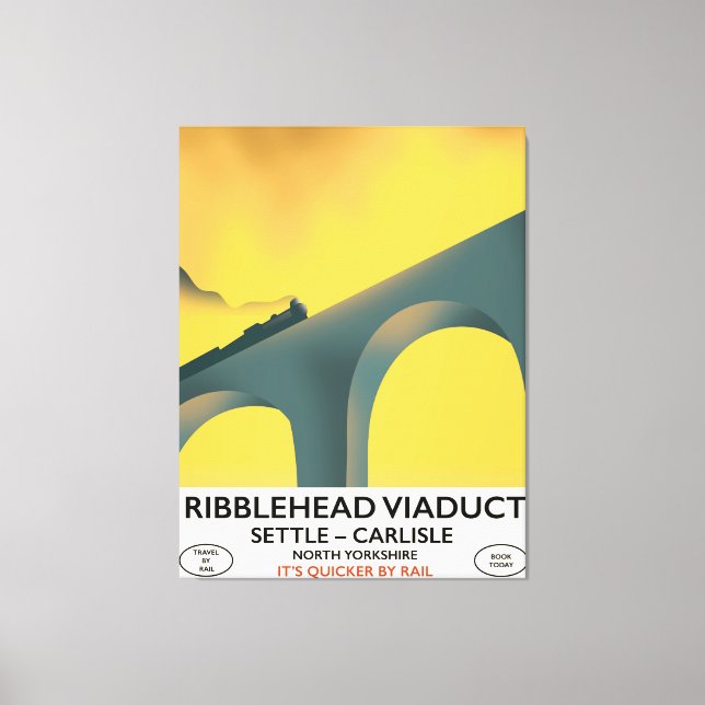 Ribblehead Viaduct Yorkshire locomotive Canvastryck (Framsida)