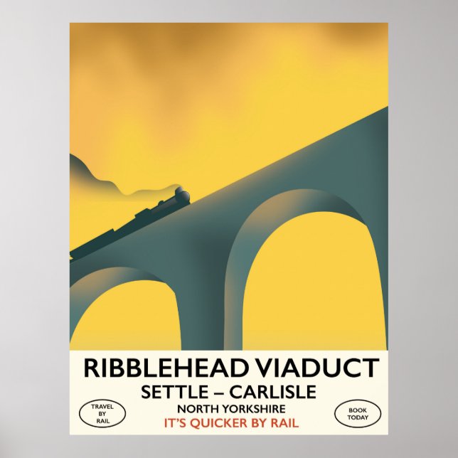 Ribblehead Viaduct Yorkshire lokomotiv Poster (Framsidan)