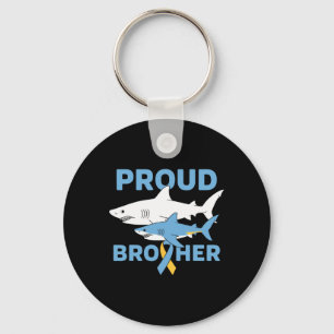 Ribbo för Proud Brother Autism Awareness Shark Sup Nyckelring