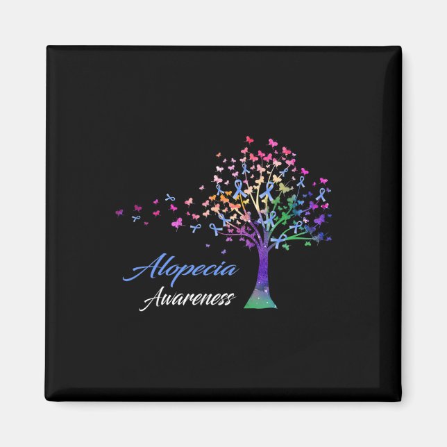 Ribbon Alopecia Awareness Magnet (Framsidan)