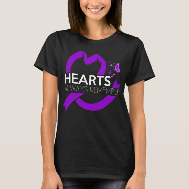 Ribbon Alzheimers demenssjukdomar T Shirt (Framsida)