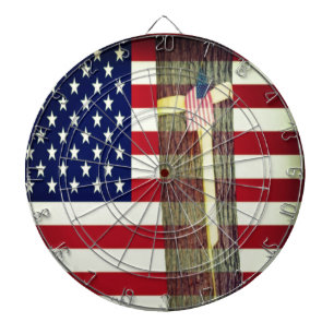 Ribbon amerikanska Flagga och Gulter Piltavla