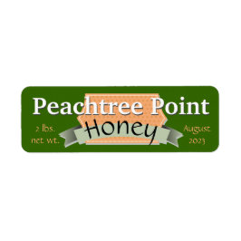 Ribbon and Banner Personlig honey Burk Returadress Etikett