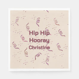 Ribbon and Confetti Silhouette Birthday Pattern Pappersservett