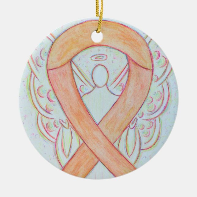 Ribbon Angel Anpassningsbar Art Ornament (Framsidan)