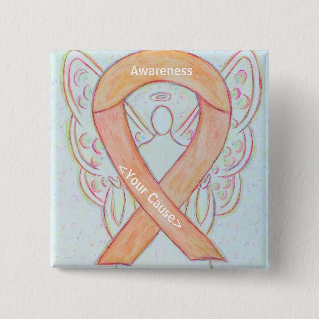 Ribbon Angel Anpassningsbar Button Stift Knapp (Framsida)