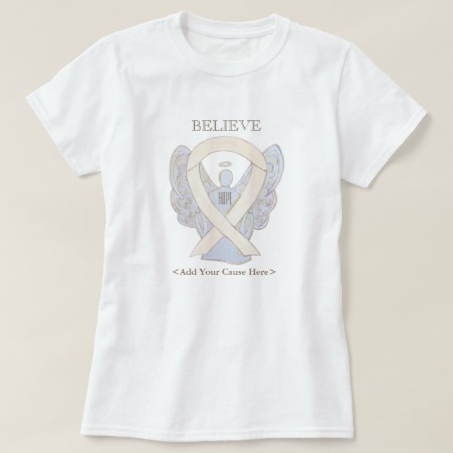 Ribbon Angel Anpassningsbar Shirts T Shirt (Design framsida)