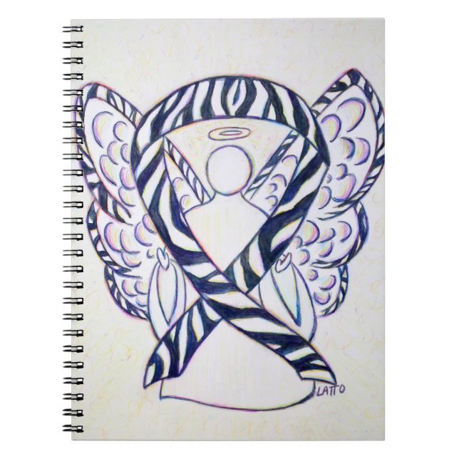 Ribbon Angel Art-anteckningsbok för Zebra Rand Anteckningsbok (Framsidan)