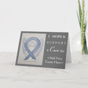 Ribbon Angel Art Greeting Cards för silver-medvete Kort