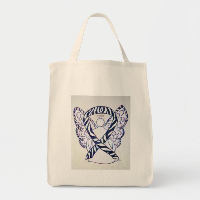 Ribbon Angel Art Tote bags Rand Tygkasse (Framsidan)