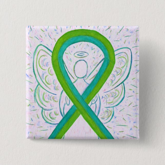 Ribbon Angel Button Stift Knapp (Framsida)