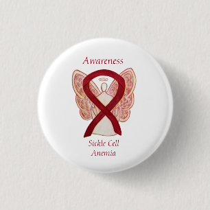 Ribbon Angel Buttons-knappar för sicklecellanemi Knapp