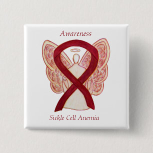 Ribbon Angel Buttons-knappar för sicklecellanemi Knapp