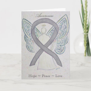 Ribbon Angel-hälsningskort för silver Helgkort