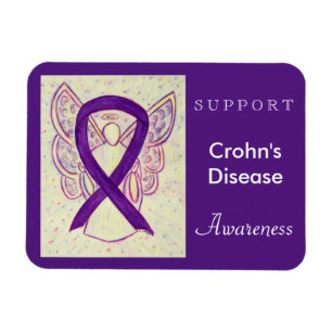 Ribbon Angel Magnet - medvetenhet om Crohns sjukdo