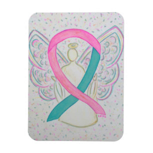 Ribbon Angel Magnets - Ribbon Angel - Rosa Awarene Magnet