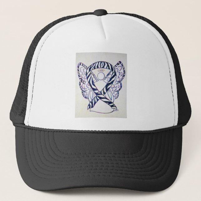 Ribbon Angel Painting Hat med Zebra Rand Keps (Framsida)
