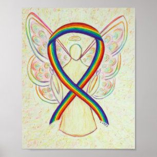 Ribbon Angel Poster Art Skriv ut
