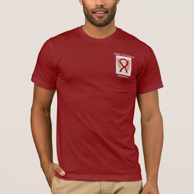 Ribbon Angel Tee - anemi för sickle Cell Anemi Awa (Framsida)