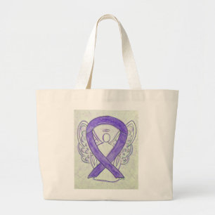 Ribbon Anpassningsbar Tote Bag för Lavender Lila A Jumbo Tygkasse