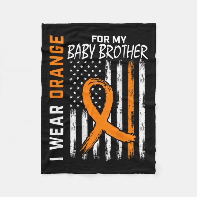 Ribbon Bbaby Brother Leukemia Awareness Fleecefilt (Framsidan)