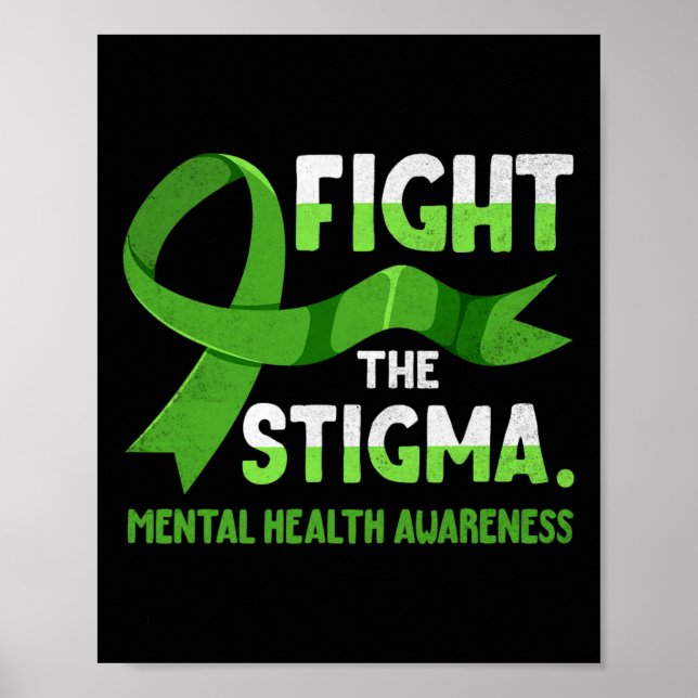 Ribbon bekämpar Manarna för psykisk hälsa i Stigma Poster (Framsidan)