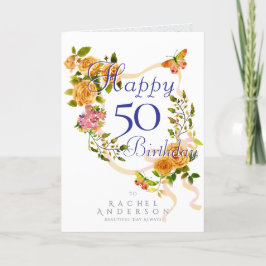 Ribbon Birthday guld Ro Helgkort