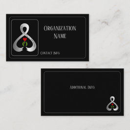Ribbon Black, Parkinson's Awareness Visitkort