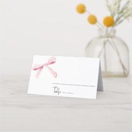 Ribbon blommigt Bröllop Place Card Placeringskort