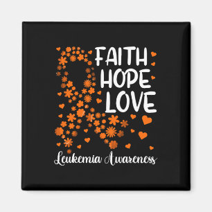 Ribbon Blood Cancer Faith Hope Kärlek Leukemia Awa Magnet