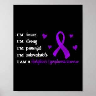 Ribbon Blue Hydrocephalus Warrior Cancer Awareness Poster