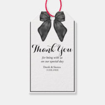 Ribbon Bow Classical Black & White Bröllop Gift