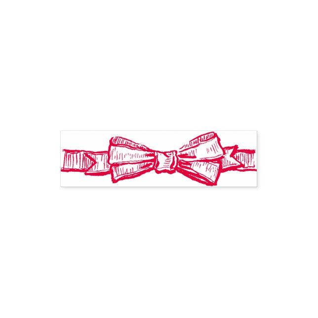 Ribbon Bow Frimärke för kardtillverkning Självfärgande Stämpel (Design)