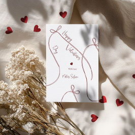 Ribbon Bows – Modern Happy Valentine’s Day Julkort